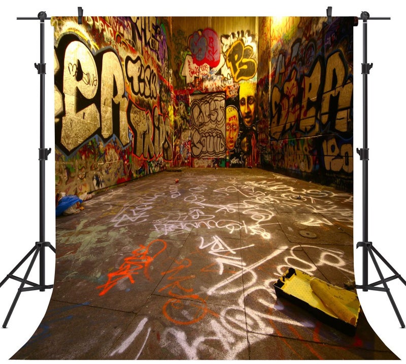 OUYIDA Graffiti Space 10X10FT Seamless Pictorial Cloth Customized Photography Backdrop Background Studio Prop TA25 - Image 1